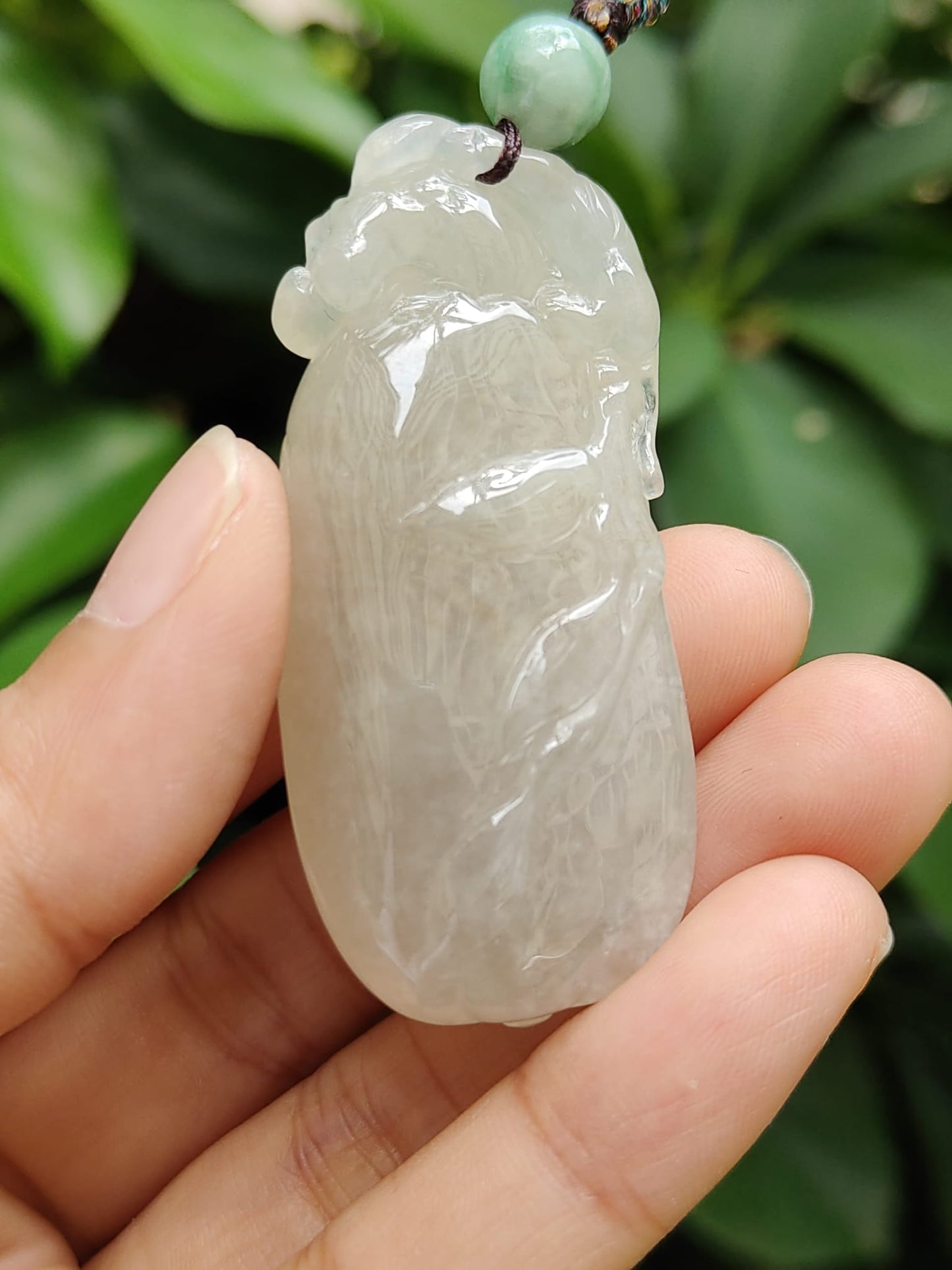 High Quality Brownish Yellow Icy Translucent Natural Type A Jadeite Jade crafted with Monkey as Pendant, certificate weighs 31.67 grams, measurement 53 * 23.6 * 13 mm (pendant295)