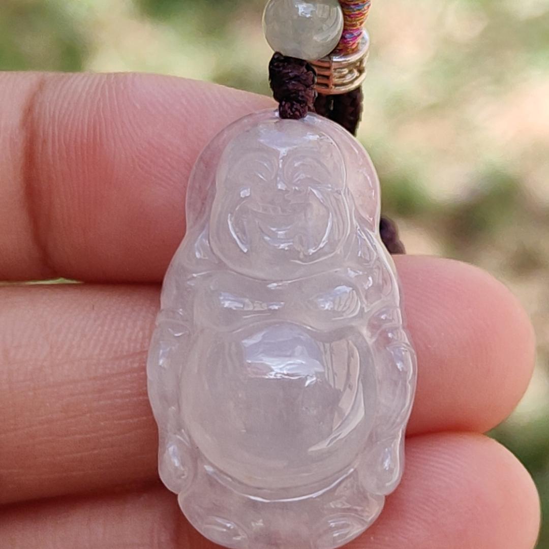 High Quality Natural Type A Jadeite Jade crafted as Standing Milo Buddha as Pendant, certificate weigh 6.38 grams, measurement 29.2 * 17.9 * 8.2 mm (pendant233)