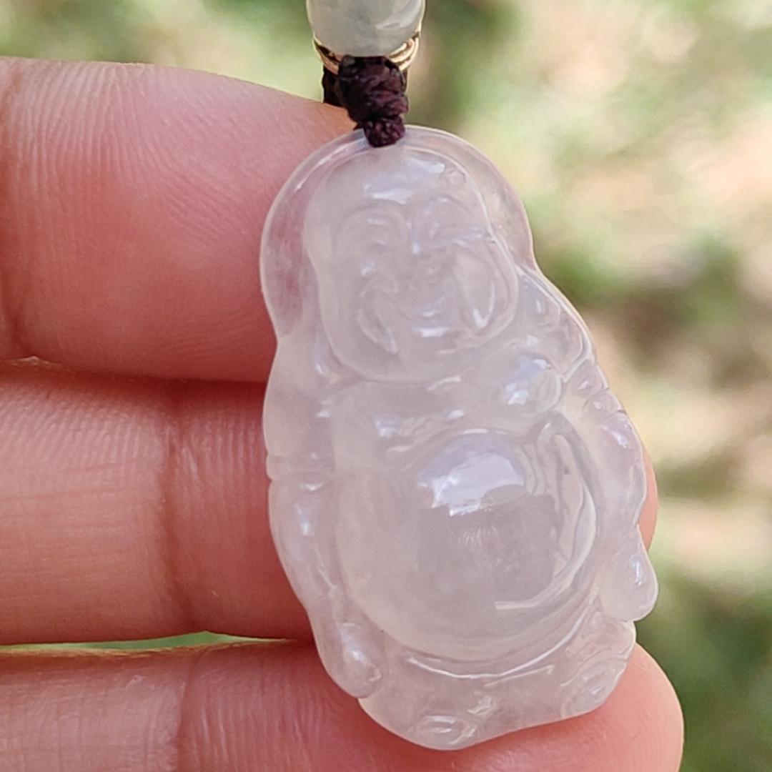 High Quality Natural Type A Jadeite Jade crafted as Standing Milo Buddha as Pendant, certificate weigh 6.38 grams, measurement 29.2 * 17.9 * 8.2 mm (pendant233)