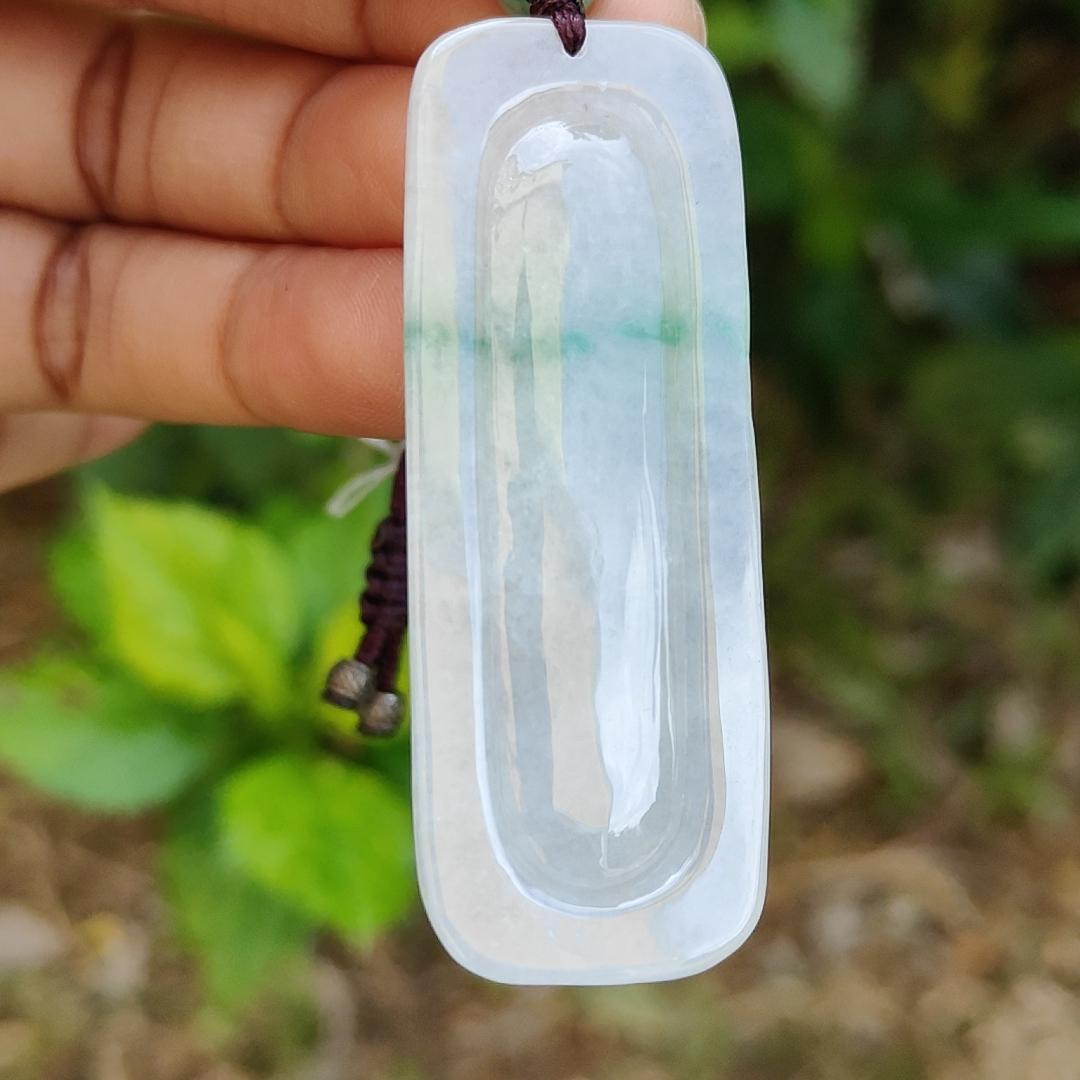 Line of Green Crafted with Very Refreshing Unique Rare Dragonfly with Flower Natural Type A Jadeite Pendant come with certificate weight 26.84 grams, 57.20 * 21.70 * 11.80 mm suitable for daily wear (pendant114)